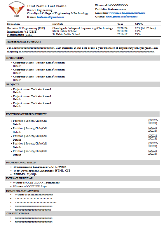 Resume Template